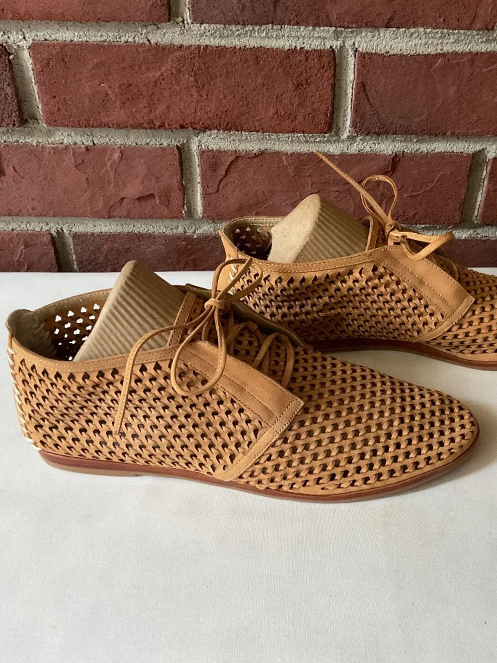 Dolce Vita Adam’s Boho Woven Leather Lace Up Loafers Size 8.5